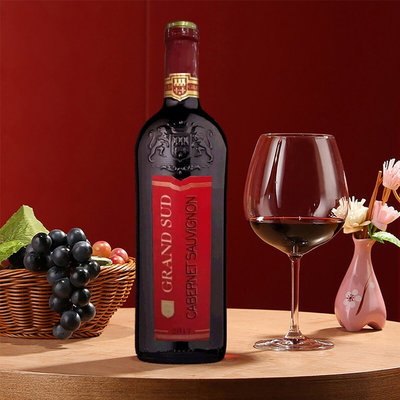 【中糧名莊薈】法國原瓶進口紅酒 格蘭蘇赤霞珠干紅葡萄酒 750ml/瓶(白色)格蘭蘇葡萄酒